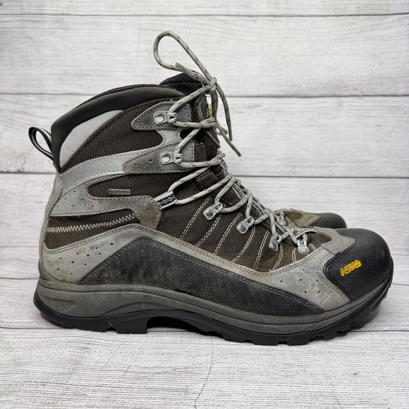 Asolo GoreTex Hiking Boots Mens Waterproof Leather Mountaineering Trail FLAW - Picture 1 of 9